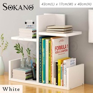 SOKANO D4383 Sturdy Wooden Table Top Book Rack Book Shelf Table Organizer Rak Buku