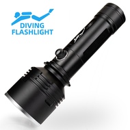 12000LM Rechargeable Diving Flashlight Underwater Yellow Light Diving Light