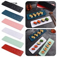 KOTAKAN13A Sushi Plate, Rectangular Shape Multicolor Restaurant Plate, Creative Long Size Flat Desig