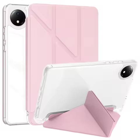 Clear Multi-Folding Tablet Cover For Redmi Pad SE 8.7 8 7 with Pencil Holder Funda For Xiaomi Redmi 