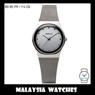 (100% Ori) BERING Ladies 12927-000 Classic Polished Silver Sapphire Mesh Watch