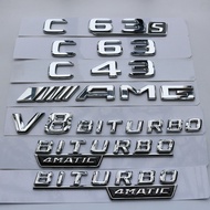 Mercedes-Benz C-Class C63S C43 AMG Rear Tail Logo V8BITURBO 4MATIC6.3 Modified Car Logo Car Sticker