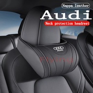 Audi car seat cushion Car Headrest lumbar support Memory Foam Neck Pillow high quality Nappa leather