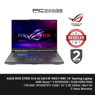 ASUS ROG STRIX G16 AI LAPTOP G614F-RS5119W AMD R9-9955HX3D, 32GB DDR5, 1TB SSD, RTX5070TI 12GB, 16" 