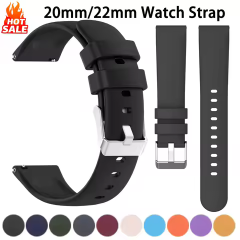 Hot Sell 20MM 22MM Silicone Watch Strap 20/22mm Universal Watchband Wristwatch Band for P22 SmartWat
