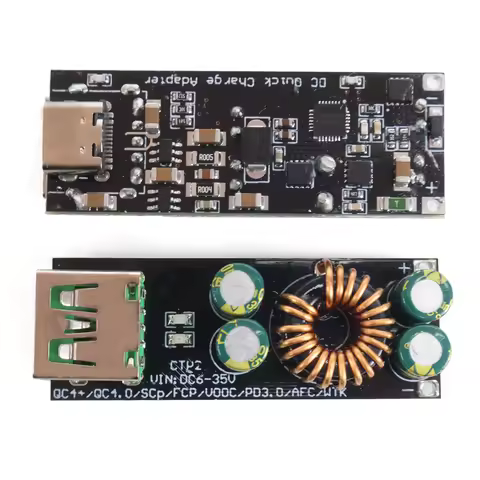QC4.0 QC3.0 USB C Buck Boost Module 6-35V to 20V Converter SW3518 Fast Charging Board for Phone DIY 
