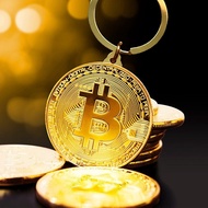 GANTUNGAN Bitcoin Coin Golden BitcoinKeychain Bitcoin KeychainKeychain Bitcoin Coin Crypto KeychainK