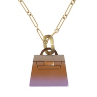 近全新愛馬仕 Fusion Amulet Kelly 吊墜大號 GP 號角 Permabrass 豎琴項鍊 0471 [二手] 愛馬仕