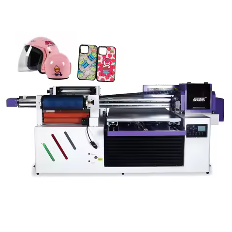 6090 A1 UV Flatbed Printer Label Printing Machine with Metal Glass Acrylic Cylinder 9060 Uv And Labe