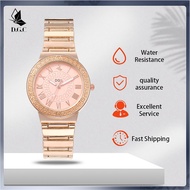 DGC G92 Jam Tangan Cewek Erkini  Asli Quartz Analog Casual Fashion Strap Rantai Stainless Steel Coup