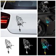 HOMECLEOESQX Car Prayer Gesture Laser Sticker, Prayer Gesture Easy Install Prayer Gesture Decoration