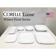 (Ready stock)Corelle Loose Winter Frost White Square (Dinner Plate/ Luncheon