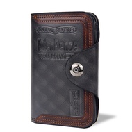 Walett for men Short Style Large Capacity Magnetic Buckle men wallet leather original dompet lelaki kulit original beg duit lelaki