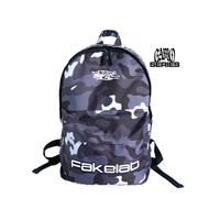 Fakelab Fullprint Camo Backpack Black Bag Camouflage School Backpack