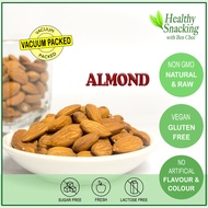 NON-GMO, (VACUUM PACKED), RAW Almond Nuts, USA, 500g/1kg
