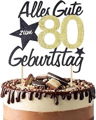 Cake Decoration 80th Birthday Man Woman 80th Birthday Happy Birthday 80th Birthday Cake Topper Cake