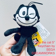 Keychain Felix the cat SEGA Dreamworks Doll the Most Rare Item Black Retro Work Hanging Tag Authenti