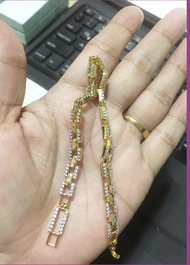 10k sd gold two tone bracelet