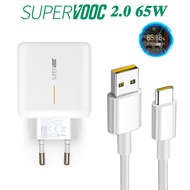 65W supervooc 2. 0ที่ชาร์จความเร็วสูงสำหรับ Realme Q2 7 X7 X50 Q5 GT2 GT Neo2T narzo 20 PRO Ultra Explorer Master สาย USB Type-C 5g