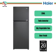 Haier HRF-IV258H 258L 2-Door Refrigerator Twin Inverter DEO Fresh Chiller Box HRFIV258H Peti Sejuk