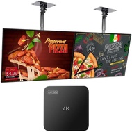 Kotak Paparan Iklan Digital Signage Pemain Media Iklan Komersial untuk Perniagaan Pemasaran Restoran
