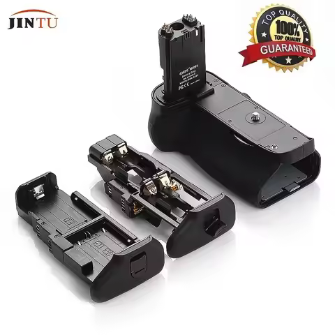 JINTU Deluxe Power Grip for Canon EOS 5D Mark III - AA Battery Tray - Contact Cover - JINTU 1 Year L