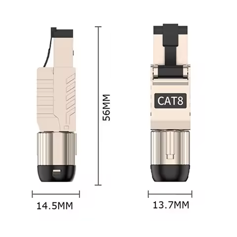 1Pcs RJ45 Cat7 Ethernet Cable Connectors RJ45 Metal Tool 22AWG-24AWG New Arrivals in Stock