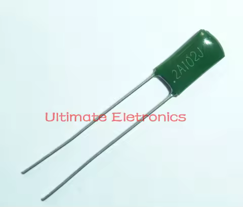 100pcs Mylar Film Capacitor 100V 2A102J 0.001uF 1nF 2A102 5% Polyester Film capacitor