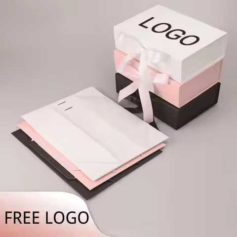 1 Pcs Free Custom Logo Wedding Gifts Paper Ribbon Box Package Birthday Party Favor Paper Cardboard B