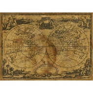 World Map Atlas Globe Earth Compass A1 Print  poster   vintage Painting Art  