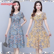 Plus size dress for woman casual formal dress filipiniana dress Mother Wear Summer Dress 20 New Style Middle-Aged Elderl