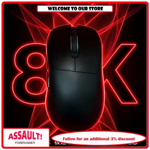 RAGNOK PAW3950 8K the third mock examination lightweight office game mouse wireless 8K rate of retur