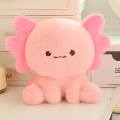 1PC New Cute Axolotl Companion Kawaii Ornaments Salamander Super Soft Home Decor Plushie Animal Birt