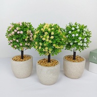 Tanaman Hias Pot Bunga Bonsai Soka Plastik Artificial Ornamen Dekorasi Rumah COD PBP198