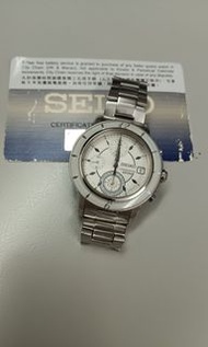 Seiko 精工錶chronograph watch 100M 三眼計時石英錶 有單 有証書卡