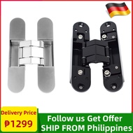 Yoqu 2PCS Invisible Hinges Door Concealed Hinges Zinc Alloy 180 Degree Swing Hinge