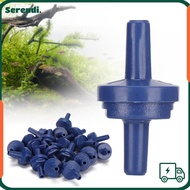 SERENDI 20Pcs Set Aquarium Check Valve, 4mm Barb Unidirectional Check Valve, Durable Plastic Blue Ai