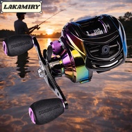 LAKAMIRY Baitcasting Reel, High Speed 7.2:1 9+1 BB Bearing Fishing Baitcast Reel, Durable Shallow Sp
