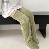 [letsmove] Over Knee High Fuzzy Long Socks Plush Stockings Leg Warmers Winter Home Sleeping Socks Keeping Warm Socks Christmas Gift [Ready Stock]