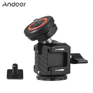 Andoer Multi-Functional Mini Ball Head 360 ° Rotatable Aluminium Alloy Ballhead Adapter Tripod Head 
