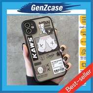 Kaws smile G49 bear-shaped iPhone phone case, rough plastic, square edge, camera protection with ful