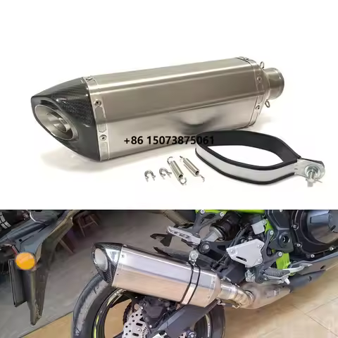 Hexagon Titanium Alloy Motorcycle Exhaust DUKE 390 RC390 Duke 790 Exhaust Akrapovicses Moto Exhaust 