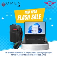 HP OMEN 16-Wf0066TX 16.1" QHD 240Hz Gaming Laptop ( I7-13700HX, 16GB, 1TB SSD, RTX4060 8GB, W11 )