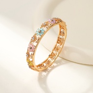 Cloisonné Old Beijing Children's Bracelet with Hollow Micro-Inlay Enamel, Palace Style Open Bangle, 