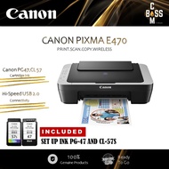 *HOT MODEL* CANON  PIXMA E470 All-In-One Printer (Print , Scan, Copy, Wireless) Grey / Black