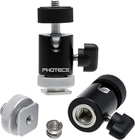 Mini Tripod Head Pro V1, Ball Head (Tripod Mini Ball Head), Steel Core, for 3/8 Inch and 1/4 Inch, I