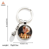 Fashion Chess Keychain Chessboard Chess Car Keychain