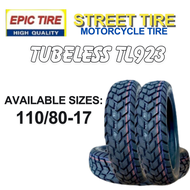 Epic Tire (TL001) (TL003) (TL044) (TL106) (TL126) (TL200) (TL806) (TL923) (TL1030) Street Tire Tubeless For SNIPER 150mxi, ROUSER, RAIDER R150, WAVE 60/80, 70/80, 90/80, 100/80-17