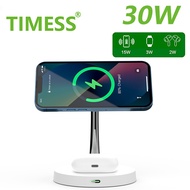 30W Magnetic Wireless Charger For iPhone 14 13 12 Pro Max  Charger Airpods Pro Fast Charging Station