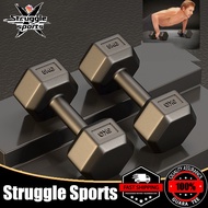 RIFOAMHexagon Dumbbell Rubber Coated 2/3/5/10KG Home Latihan Berat & Kecergasan Gim Sukan Fitness Sm